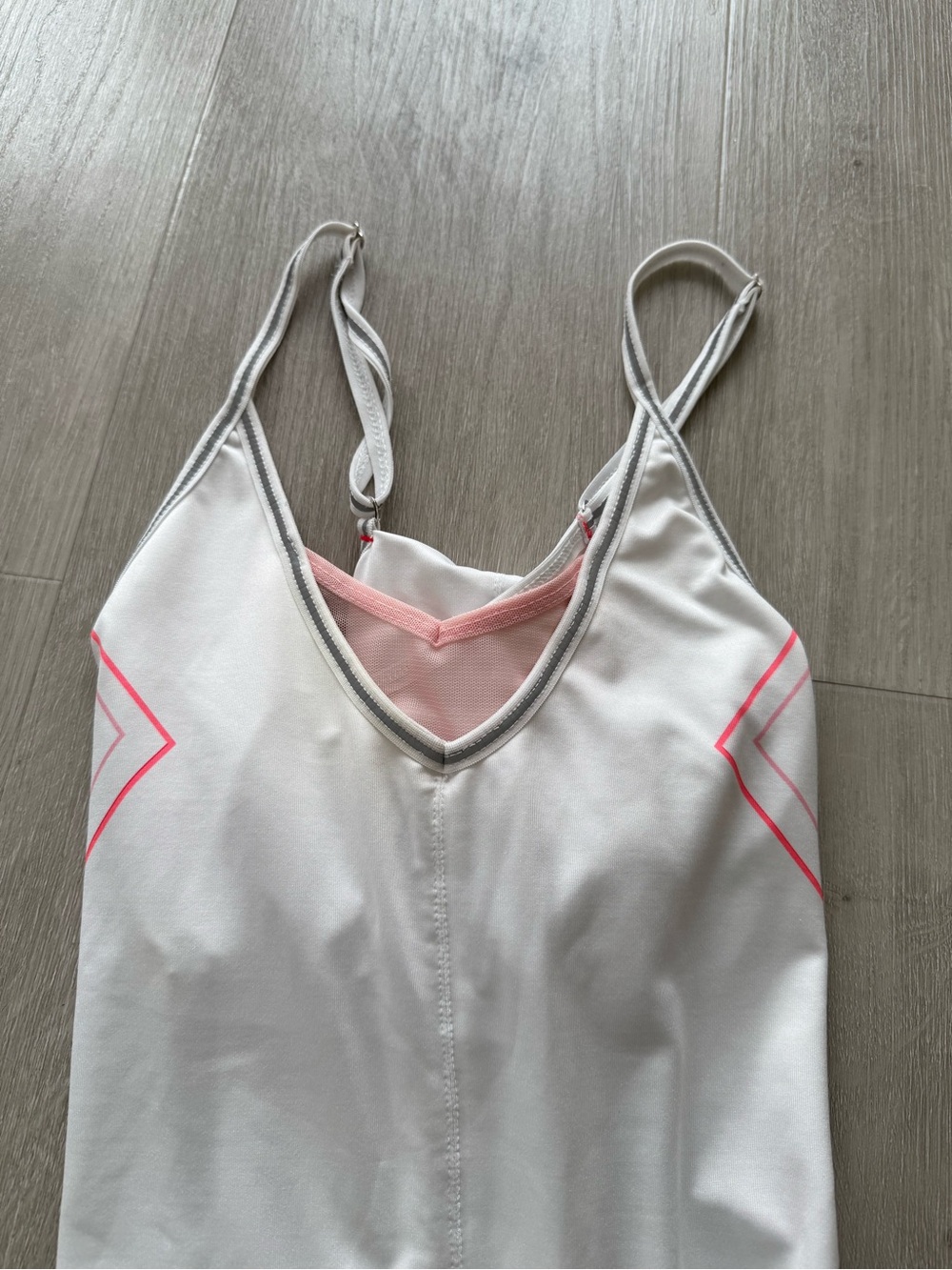 K-Swiss White Tennis Dress with Pink & Blue Trim - Picture 2 of 6